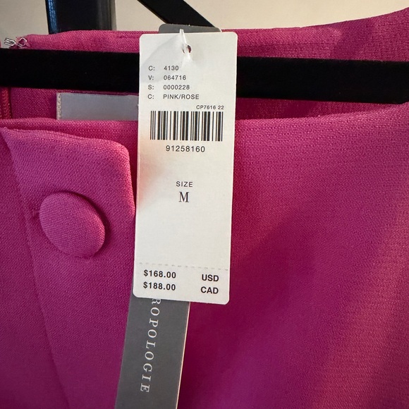 Anthropologie Fuchsia Buttoned Dress - Picture 3 of 5